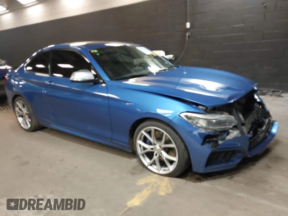 2016 BMW 2 Series M235i with VIN WBA1J7C58GV360712, listed as a IAAI auction lot 41975610 with 18,258 mi miles. Bid and sale history available at carsss.com. Image 1.