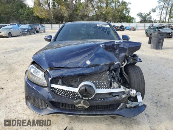 2016 Mercedes-Benz C 300 with VIN WDDWF4JB7GR145676, listed as a Copart auction lot 50071765 with 43,350 mi miles and Salvage Title. Bid and sale history available at carsss.com. Image 5.