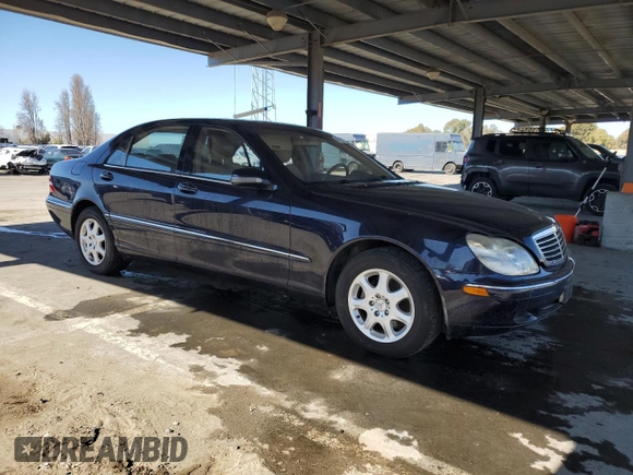 2001 Mercedes-Benz S-Class with VIN WDBNG70J81A180714, listed as a Copart auction lot 46753165 with 194,528 mi miles and Clean Title. Bid and sale history available at carsss.com. Image 4.