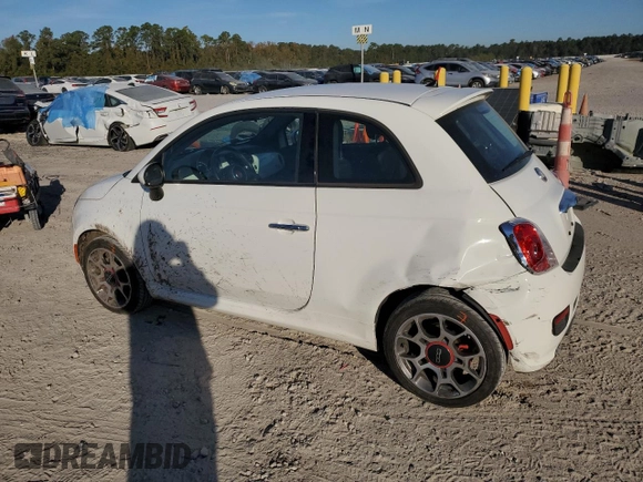 2014 FIAT 500 Sport with VIN 3C3CFFBR0ET223048, listed as a Copart auction lot 82674764 with 94,604 mi miles and Salvage Title. Bid and sale history available at carsss.com. Image 2.