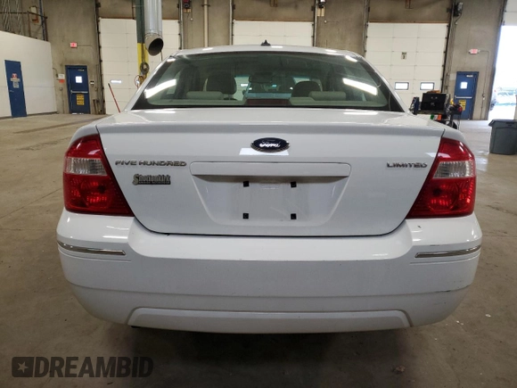 2007 Ford Five Hundred Limited with VIN 1FAHP25127G156270, listed as a Copart auction lot 57821885 with 45,796 mi miles and Salvage title. Bid and sale history available at DreamBid. Image 6.