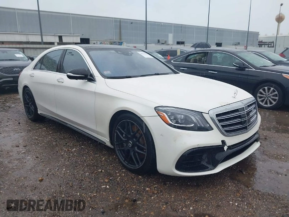 2019 Mercedes-Benz S 63 AMG with VIN WDDUG8JB6KA431294, listed as a IAAI auction lot 39937678 with 84,682 mi miles and . Bid and sale history available at DreamBid. Image 1.