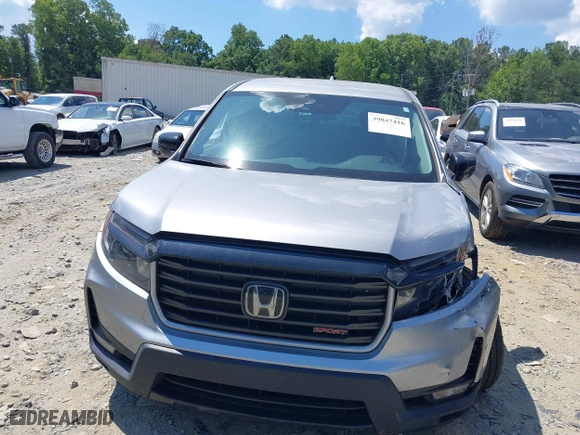 2021 Honda Ridgeline Sport with VIN 5FPYK3F10MB021413, listed as a IAAI auction lot 39847416 with 28,044 mi miles. Bid and sale history available at carsss.com. Image 12.