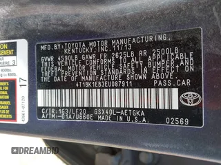 2014 Toyota Avalon Limited with VIN 4T1BK1EB3EU087911, listed as a IAAI auction lot 42070580 with 191,687 mi miles. Bid and sale history available at carsss.com. Image 9.