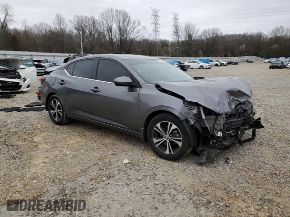 2023 Nissan Sentra SV with VIN 3N1AB8CV6PY291966, listed as a Copart auction lot 48383335 with 16,705 mi miles and Salvage Title. Bid and sale history available at carsss.com. Image 4.