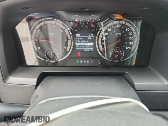 2012 Ram 1500 Sport with VIN 1C6RD7HT5CS276483, listed as a Copart auction lot 65822575 with 138,137 mi miles and Salvage title. Bid and sale history available at DreamBid. Image 9.