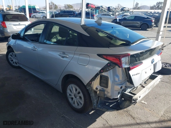 2019 Toyota Prius L Eco with VIN JTDKARFU3K3082893, listed as a IAAI auction lot 41370727 with 217,582 mi miles. Bid and sale history available at carsss.com. Image 3.