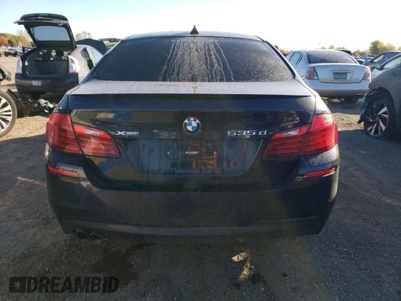 2015 BMW 5 Series 535d xDrive with VIN WBAFV3C56FD686970, listed as a Copart auction lot 75275664 with 228,496 mi miles and Salvage title. Bid and sale history available at DreamBid. Image 6.