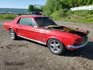1968 Ford Mustang z VIN 8T01C111134, wystawiony jako Copart lot #57149315 z przebiegiem Nie podano mil oraz Tytuł czysty. Historia ofert i sprzedaży dostępna na DreamBid. Obrazek 4.