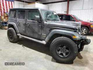 2018 Jeep Wrangler Unlimited Sport S z VIN 1C4HJXDG6JW133411, wystawiony jako Copart lot #82704734 z przebiegiem 46 141 mil mil oraz Szkoda całkowita • Salvage title. Historia ofert i sprzedaży dostępna na DreamBid. Obrazek 4.
