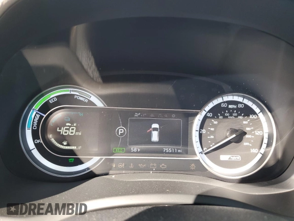 2019 Kia Niro EX with VIN KNDCE3LC9K5224900, listed as a Copart auction lot 79088154 with 75,511 mi miles and Salvage Title. Bid and sale history available at carsss.com. Image 9.