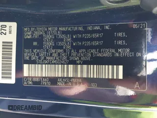 2021 Toyota Sienna XLE с VIN 5TDJSKFCXMS024627, выставлен на аукционе IAAI как лот 42165630 с пробегом 48 892 миль миль и . История ставок и продаж доступна на DreamBid. Изображение 9.
