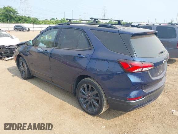 2022 Chevrolet Equinox RS with VIN 3GNAXMEV1NS185324, listed as a IAAI auction lot 42410636 with 44,347 mi miles and . Bid and sale history available at DreamBid. Image 3.