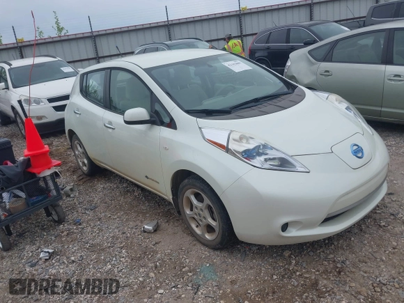 2012 Nissan LEAF SL with VIN JN1AZ0CP4CT020440, listed as a IAAI auction lot 42183809 with 65,255 mi miles and . Bid and sale history available at DreamBid. Image 1.