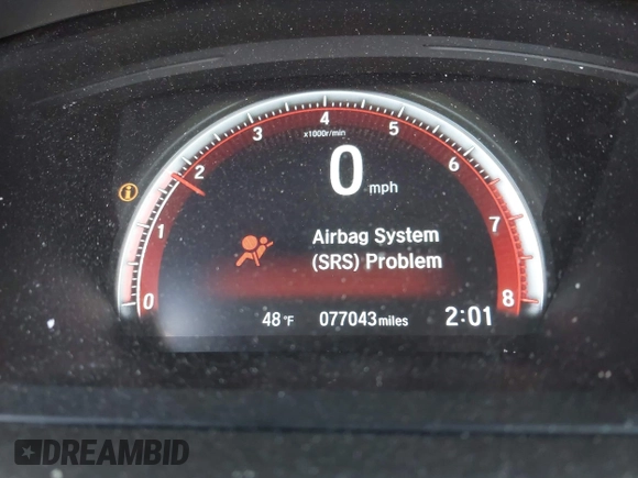 2017 Honda Civic Si with VIN 2HGFC3A53HH753043, listed as a IAAI auction lot 41984337 with 77,043 mi miles and . Bid and sale history available at DreamBid. Image 15.