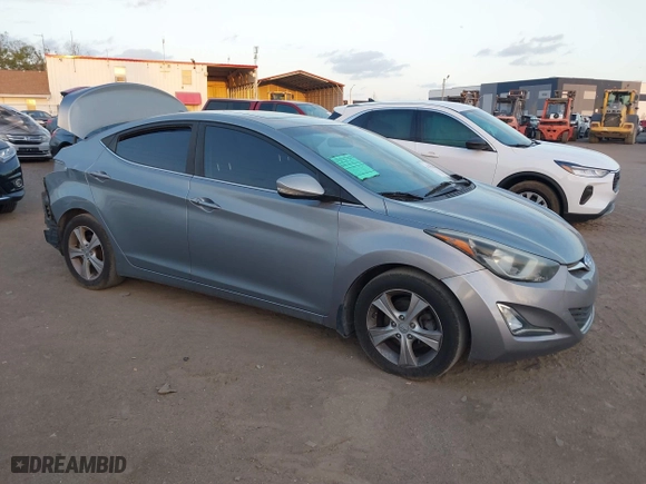 2016 Hyundai Elantra SE with VIN KMHDH4AE9GU557287, listed as a IAAI auction lot 41795124 with 112,140 mi miles. Bid and sale history available at carsss.com. Image 1.