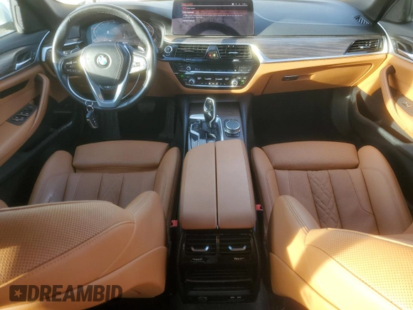 2021 BMW 5 Series 530i xDrive with VIN WBA13BJ09MWW90983, listed as a Copart auction lot 46857235 with 34,831 mi miles and Salvage Title. Bid and sale history available at carsss.com. Image 8.