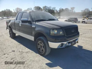 2006 Ford F-150 XLT with VIN 1FTPX14V76NB55467, listed as a Copart auction lot 76384134 with 195,850 mi miles and Salvage Title. Bid and sale history available at carsss.com. Image 4.
