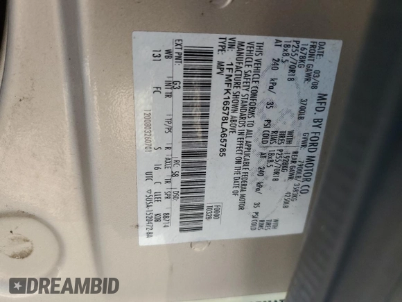 2008 Ford Expedition Max SSV with VIN 1FMFK16578LA65785, listed as a Copart auction lot 43933395 with 339,334 mi miles and Clean title. Bid and sale history available at DreamBid. Image 13.