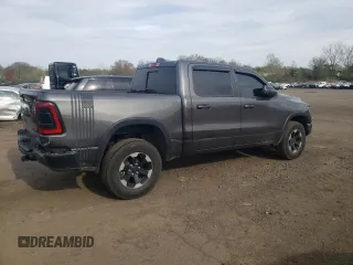 2020 Ram 1500 Rebel with VIN 1C6SRFLT5LN154225, listed as a Copart auction lot 53859515 with 88,907 mi miles and Salvage title. Bid and sale history available at DreamBid. Image 3.
