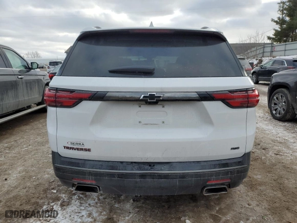 2023 Chevrolet Traverse Premier with VIN 1GNEVKKWXPJ131582, listed as a Copart auction lot 43123875 with 23,011 mi miles and Salvage Title. Bid and sale history available at carsss.com. Image 6.