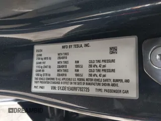 2024 Tesla Model 3 z VIN 5YJ3E1EA0RF782725, wystawiony jako IAAI lot #42248130 z przebiegiem 40 776 mil mil oraz . Historia ofert i sprzedaży dostępna na DreamBid. Obrazek 9.