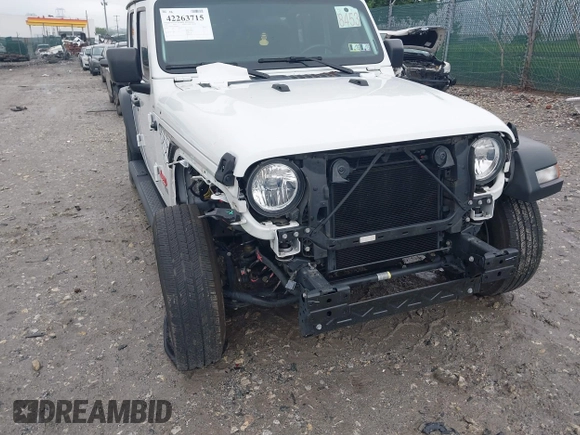 2021 Jeep Wrangler Unlimited Sport S with VIN 1C4HJXDG1MW850478, listed as a IAAI auction lot 42263715 with 31,284 mi miles and . Bid and sale history available at DreamBid. Image 6.