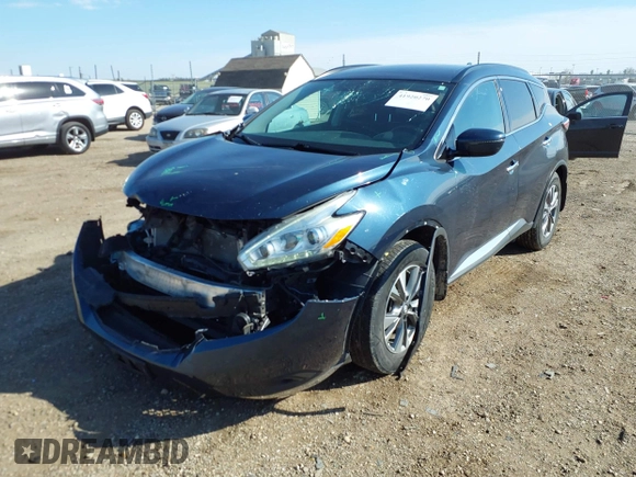 2016 Nissan Murano SL z VIN 5N1AZ2MH6GN143047, wystawiony jako IAAI lot #41920270 z przebiegiem 158 518 mil mil oraz . Historia ofert i sprzedaży dostępna na DreamBid. Obrazek 18.