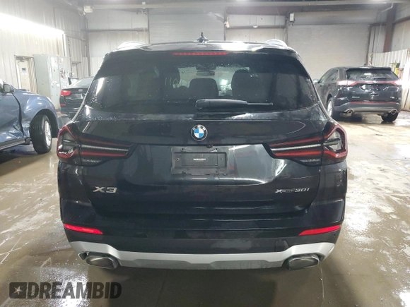 2023 BMW X3 xDrive30i with VIN 5UX53DP07P9S81101, listed as a Copart auction lot 50319775 with 12,378 mi miles and Salvage Title. Bid and sale history available at carsss.com. Image 6.