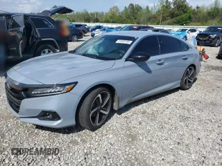 2021 Honda Accord Sport with VIN 1HGCV1F39MA082589, listed as a Copart auction lot 53091395 with 92,675 mi miles and Salvage title. Bid and sale history available at DreamBid. Image 1.