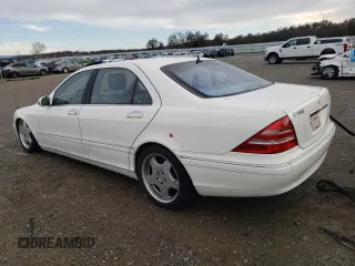 2002 Mercedes-Benz S-Class 5.0L with VIN WDBNG75J42A286054, listed as a Copart auction lot 85111494 with 0 mi miles and Salvage Title. Bid and sale history available at carsss.com. Image 2.