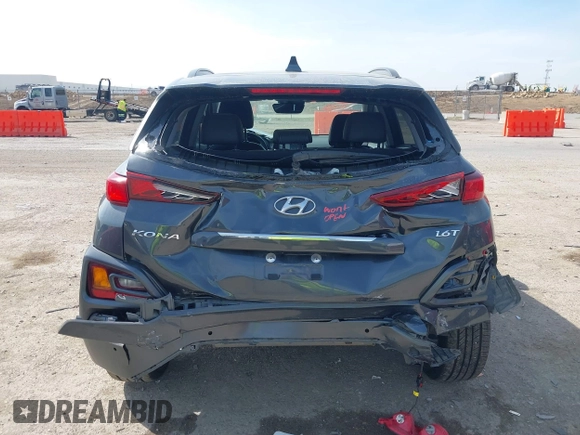 2021 Hyundai Kona Ultimate with VIN KM8K53A50MU601084, listed as a IAAI auction lot 41900099 with 56,171 mi miles. Bid and sale history available at carsss.com. Image 16.