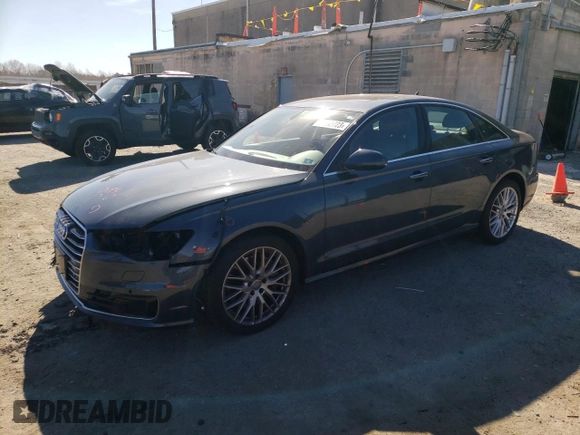 2016 Audi A6 2.0T Premium Plus with VIN WAUGFAFC2GN044967, listed as a Copart auction lot 43932723 with 57,871 mi miles. Bid and sale history available at carsss.com. Image 1.
