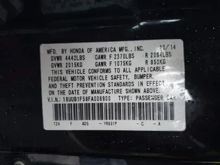 2015 Acura TLX Technology with VIN 19UUB1F58FA006900, listed as a IAAI auction lot 42238076 with 171,652 mi miles and . Bid and sale history available at DreamBid. Image 9.