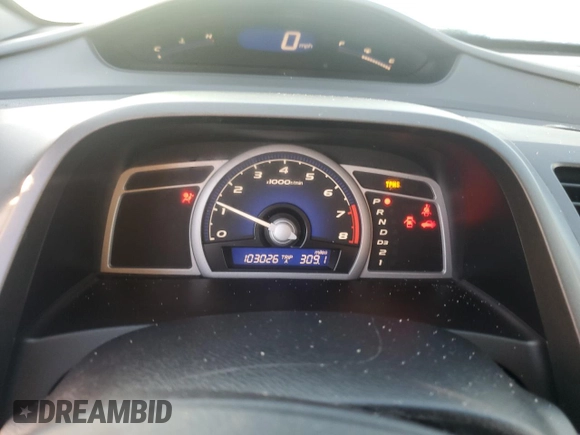 2010 Honda Civic Cpe LX with VIN 2HGFG1B6XAH520072, listed as a Copart auction lot 50145875 with 103,026 mi miles and Salvage Title. Bid and sale history available at carsss.com. Image 9.