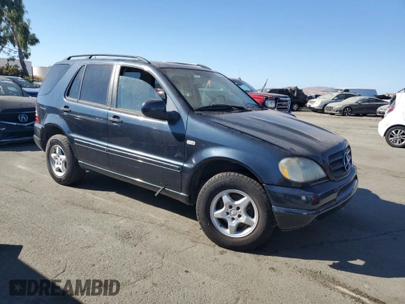 2001 Mercedes-Benz M-Class with VIN 4JGAB54E91A273561, listed as a Copart auction lot 72458374 with 152,035 mi miles and Clean Title. Bid and sale history available at carsss.com. Image 4.