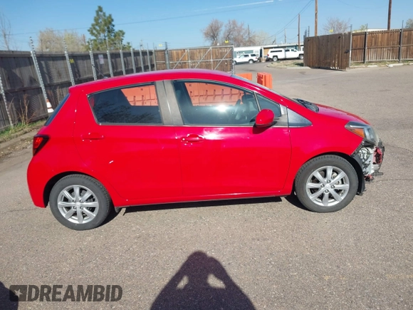2015 Toyota Yaris L with VIN VNKKTUD38FA033446, listed as a IAAI auction lot 42014271 with 14,564 mi miles. Bid and sale history available at carsss.com. Image 14.