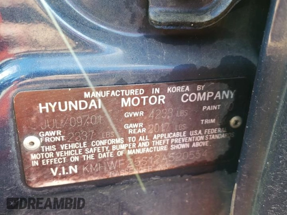 2002 Hyundai Sonata with VIN KMHWF25S12A520554, listed as a Copart auction lot 43483194 with 131,409 mi miles and Salvage Title. Bid and sale history available at carsss.com. Image 14.