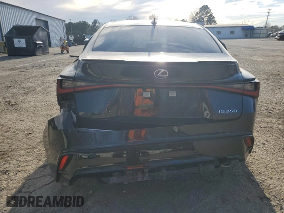 2024 Lexus IS with VIN JTHBZ1B23R5072702, listed as a Copart auction lot 46640845 with 15,412 mi miles and Salvage Title. Bid and sale history available at carsss.com. Image 6.