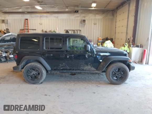 2021 Jeep Wrangler Unlimited Sport S with VIN 1C4HJXDG8MW578205, listed as a IAAI auction lot 42040105 with 46,537 mi miles and . Bid and sale history available at DreamBid. Image 13.