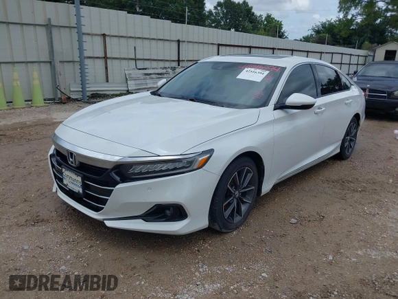 2021 Honda Accord EX-L with VIN 1HGCV1F54MA081514, listed as a IAAI auction lot 42516394 with 54,130 mi miles and . Bid and sale history available at DreamBid. Image 2.