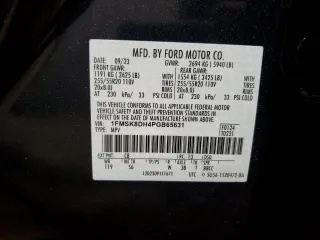 2023 Ford Explorer XLT с VIN 1FMSK8DH4PGB65631, выставлен на аукционе Copart как лот 60861485 с пробегом 5 212 миль миль и Списание • Salvage title. История ставок и продаж доступна на DreamBid. Изображение 14.