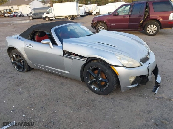 2007 Saturn Sky with VIN 1G8MB35B07Y118708, listed as a IAAI auction lot 41233312 with 1 mi miles. Bid and sale history available at carsss.com. Image 1.