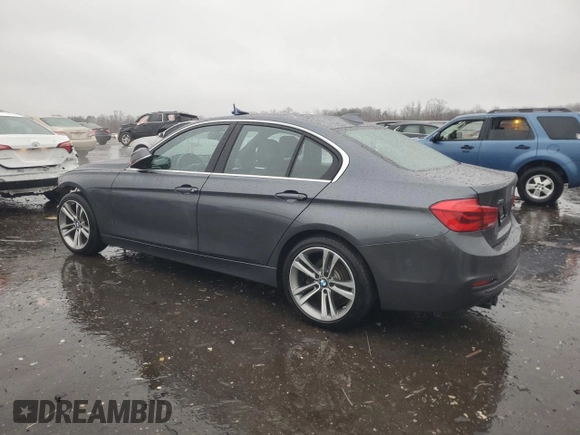 2017 BMW 3 Series 330i xDrive with VIN WBA8D9G57HNU58417, listed as a Copart auction lot 44101505 with 92,841 mi miles and Salvage Title. Bid and sale history available at carsss.com. Image 2.