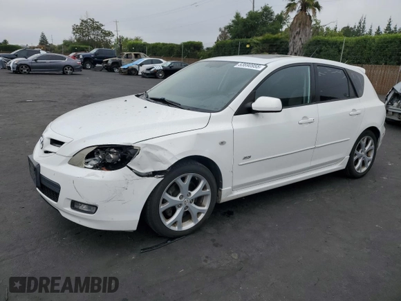 2008 Mazda 3 S GT with VIN JM1BK344X81163665, listed as a Copart auction lot 53690955 with 184,056 mi miles and Salvage Title. Bid and sale history available at DreamBid. Image 1.