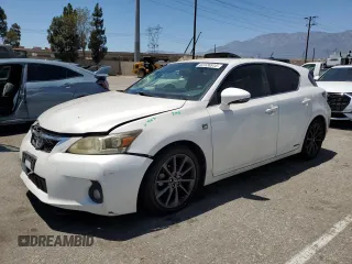 2012 Lexus CT 200h with VIN JTHKD5BH2C2097366, listed as a Copart auction lot 63126515 with 186,312 mi miles and Salvage title. Bid and sale history available at DreamBid. Image 1.