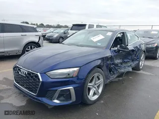 2021 Audi A5 Sportback S line Premium with VIN WAUDACF55MA012757, listed as a IAAI auction lot 41232405 with 1 mi miles. Bid and sale history available at carsss.com. Image 18.
