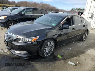 2016 Acura RLX Tech Pkg with VIN JH4KC1F56GC001735, listed as a Copart auction lot 80839074 with 100,452 mi miles and Salvage Title. Bid and sale history available at carsss.com. Image 1.
