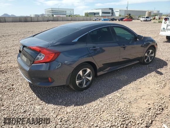 2021 Honda Civic Sedan LX with VIN 2HGFC2F67MH554695, listed as a Copart auction lot 54477915 with 45,257 mi miles and Salvage Title. Bid and sale history available at carsss.com. Image 3.