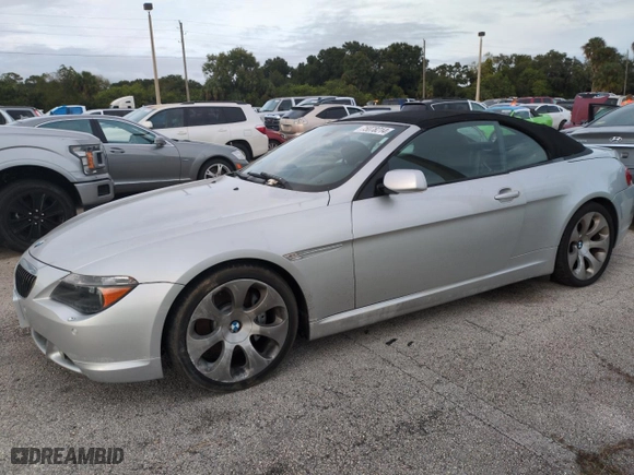 2006 BMW 6 Series 650Ci with VIN WBAEK13406CN72159, listed as a Copart auction lot 75078214 with 0 mi miles and Salvage Title. Bid and sale history available at carsss.com. Image 1.